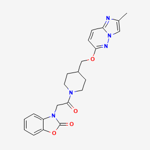 3-(2-{4-[({2-Methylimidazo[1,2-b]pyridazin-6-yl}oxy)methyl]piperidin-1-yl}-2-oxoethyl)-2,3-dihydro-1,3-benzoxazol-2-one