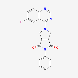 molecular formula C20H15FN4O2 B15119015 5-(6-Fluoroquinazolin-4-yl)-2-phenyl-octahydropyrrolo[3,4-c]pyrrole-1,3-dione 