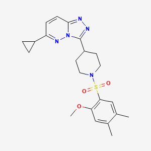 4-{6-Cyclopropyl-[1,2,4]triazolo[4,3-b]pyridazin-3-yl}-1-(2-methoxy-4,5-dimethylbenzenesulfonyl)piperidine