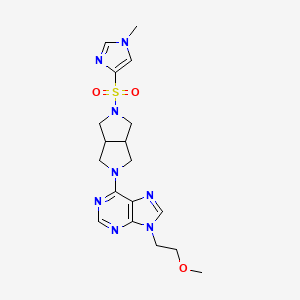 9-(2-methoxyethyl)-6-{5-[(1-methyl-1H-imidazol-4-yl)sulfonyl]-octahydropyrrolo[3,4-c]pyrrol-2-yl}-9H-purine