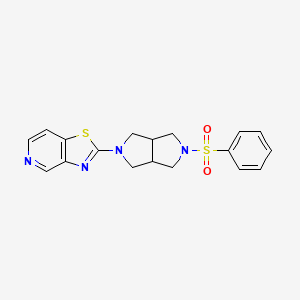 2-(Benzenesulfonyl)-5-{[1,3]thiazolo[4,5-c]pyridin-2-yl}-octahydropyrrolo[3,4-c]pyrrole