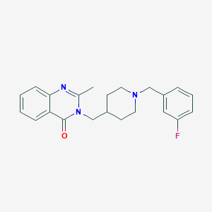 3-({1-[(3-Fluorophenyl)methyl]piperidin-4-yl}methyl)-2-methyl-3,4-dihydroquinazolin-4-one