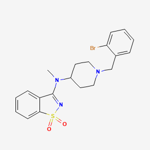 N-[1-[(2-bromophenyl)methyl]piperidin-4-yl]-N-methyl-1,1-dioxo-1,2-benzothiazol-3-amine