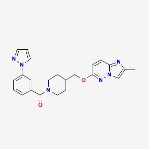 4-[({2-methylimidazo[1,2-b]pyridazin-6-yl}oxy)methyl]-1-[3-(1H-pyrazol-1-yl)benzoyl]piperidine