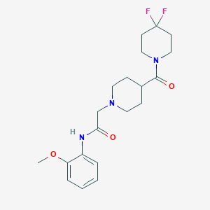 2-[4-(4,4-difluoropiperidine-1-carbonyl)piperidin-1-yl]-N-(2-methoxyphenyl)acetamide