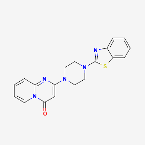 molecular formula C19H17N5OS B15119100 2-[4-(1,3-benzothiazol-2-yl)piperazin-1-yl]-4H-pyrido[1,2-a]pyrimidin-4-one 