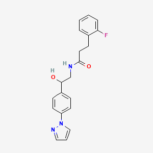 3-(2-fluorophenyl)-N-{2-hydroxy-2-[4-(1H-pyrazol-1-yl)phenyl]ethyl}propanamide