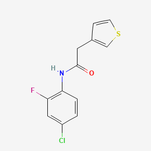 molecular formula C12H9ClFNOS B15119124 N-(4-chloro-2-fluorophenyl)-2-(thiophen-3-yl)acetamide 