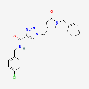 1-[(1-benzyl-5-oxopyrrolidin-3-yl)methyl]-N-[(4-chlorophenyl)methyl]-1H-1,2,3-triazole-4-carboxamide