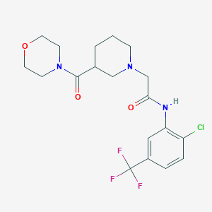 N-[2-chloro-5-(trifluoromethyl)phenyl]-2-[3-(morpholine-4-carbonyl)piperidin-1-yl]acetamide