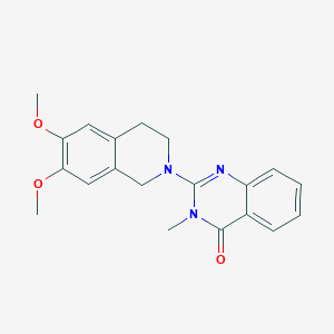 molecular formula C20H21N3O3 B15119181 2-(6,7-Dimethoxy-1,2,3,4-tetrahydroisoquinolin-2-yl)-3-methyl-3,4-dihydroquinazolin-4-one 