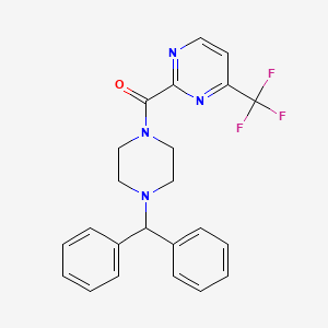 2-[4-(Diphenylmethyl)piperazine-1-carbonyl]-4-(trifluoromethyl)pyrimidine