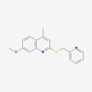 7-Methoxy-4-methyl-2-[(pyridin-2-ylmethyl)sulfanyl]quinoline