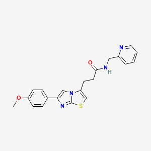 3-(6-(4-methoxyphenyl)imidazo[2,1-b]thiazol-3-yl)-N-(pyridin-2-ylmethyl)propanamide