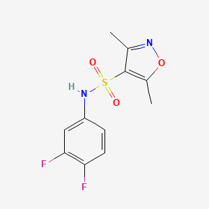 N-(3,4-difluorophenyl)-3,5-dimethyl-1,2-oxazole-4-sulfonamide