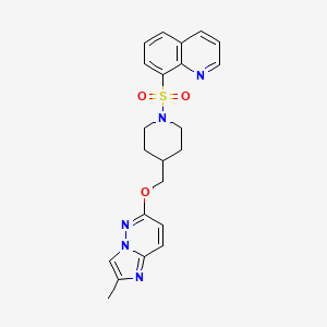 8-({4-[({2-Methylimidazo[1,2-b]pyridazin-6-yl}oxy)methyl]piperidin-1-yl}sulfonyl)quinoline