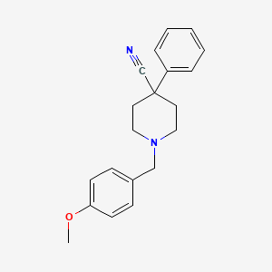 1-[(4-Methoxyphenyl)methyl]-4-phenylpiperidine-4-carbonitrile