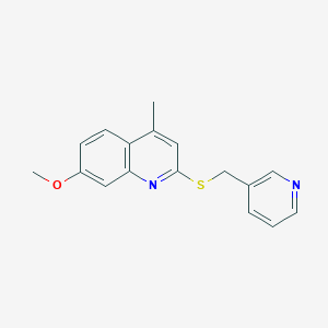 7-Methoxy-4-methyl-2-[(pyridin-3-ylmethyl)sulfanyl]quinoline