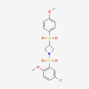 1-(5-Chloro-2-methoxybenzenesulfonyl)-3-(4-methoxybenzenesulfonyl)azetidine