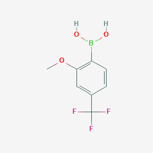 molecular formula C8H8BF3O3 B151193 (2-甲氧基-4-(三氟甲基)苯基)硼酸 CAS No. 312936-89-3