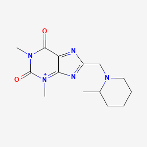 1,3-Dimethyl-8-[(2-methylpiperidin-1-yl)methyl]purin-3-ium-2,6-dione