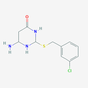 6-Amino-2-[(3-chlorophenyl)methylsulfanyl]-1,3-diazinan-4-one