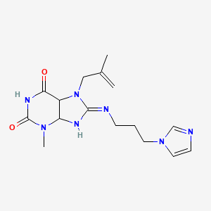 8-(3-imidazol-1-ylpropylimino)-3-methyl-7-(2-methylprop-2-enyl)-5,9-dihydro-4H-purine-2,6-dione