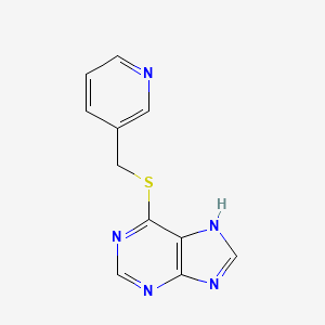 6-[(pyridin-3-ylmethyl)sulfanyl]-7H-purine