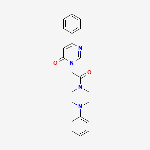 3-(2-oxo-2-(4-phenylpiperazin-1-yl)ethyl)-6-phenylpyrimidin-4(3H)-one