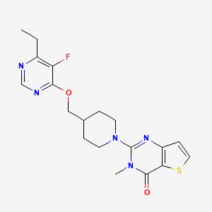 2-(4-{[(6-ethyl-5-fluoropyrimidin-4-yl)oxy]methyl}piperidin-1-yl)-3-methyl-3H,4H-thieno[3,2-d]pyrimidin-4-one