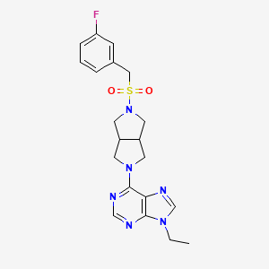 9-ethyl-6-{5-[(3-fluorophenyl)methanesulfonyl]-octahydropyrrolo[3,4-c]pyrrol-2-yl}-9H-purine