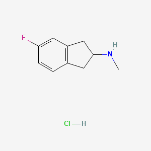 molecular formula C10H13ClFN B1511933 5-Fluoro-N-methyl-2,3-dihydro-1H-inden-2-amine hydrochloride CAS No. 1190890-38-0