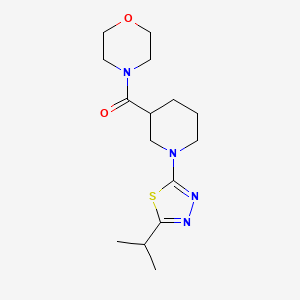 4-{1-[5-(Propan-2-yl)-1,3,4-thiadiazol-2-yl]piperidine-3-carbonyl}morpholine