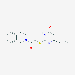 1-(3,4-dihydroisoquinolin-2(1H)-yl)-2-[(4-hydroxy-6-propylpyrimidin-2-yl)sulfanyl]ethanone