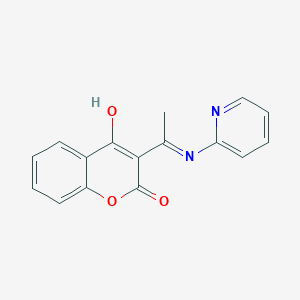 molecular formula C16H12N2O3 B15119368 (3E)-3-[1-(pyridin-2-ylamino)ethylidene]-2H-chromene-2,4(3H)-dione 