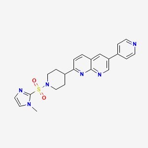 2-{1-[(1-methyl-1H-imidazol-2-yl)sulfonyl]piperidin-4-yl}-6-(pyridin-4-yl)-1,8-naphthyridine