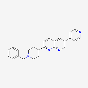 molecular formula C25H24N4 B15119383 2-(1-Benzylpiperidin-4-yl)-6-(pyridin-4-yl)-1,8-naphthyridine 