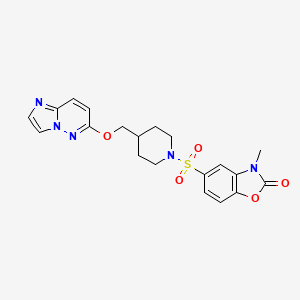 5-{[4-({Imidazo[1,2-b]pyridazin-6-yloxy}methyl)piperidin-1-yl]sulfonyl}-3-methyl-2,3-dihydro-1,3-benzoxazol-2-one