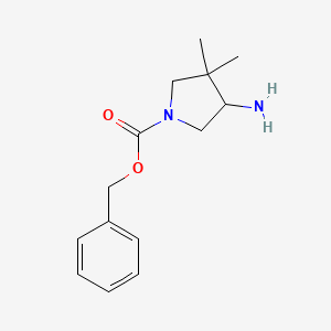 molecular formula C14H20N2O2 B1511941 Benzyl 4-amino-3,3-dimethylpyrrolidine-1-carboxylate 