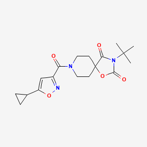 3-Tert-butyl-8-(5-cyclopropyl-1,2-oxazole-3-carbonyl)-1-oxa-3,8-diazaspiro[4.5]decane-2,4-dione