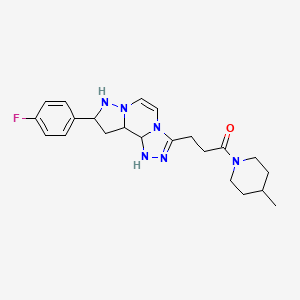 3-[11-(4-Fluorophenyl)-3,4,6,9,10-pentaazatricyclo[7.3.0.0^{2,6}]dodeca-1(12),2,4,7,10-pentaen-5-yl]-1-(4-methylpiperidin-1-yl)propan-1-one