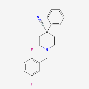 1-[(2,5-Difluorophenyl)methyl]-4-phenylpiperidine-4-carbonitrile