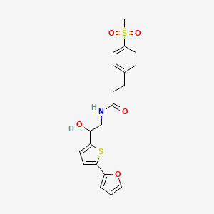 N-{2-[5-(furan-2-yl)thiophen-2-yl]-2-hydroxyethyl}-3-(4-methanesulfonylphenyl)propanamide