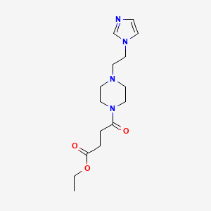 ethyl 4-{4-[2-(1H-imidazol-1-yl)ethyl]piperazin-1-yl}-4-oxobutanoate