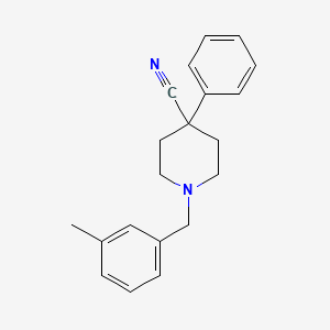 1-[(3-Methylphenyl)methyl]-4-phenylpiperidine-4-carbonitrile