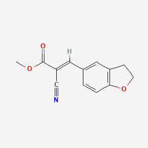 molecular formula C13H11NO3 B15119454 methyl (2E)-2-cyano-3-(2,3-dihydro-1-benzofuran-5-yl)prop-2-enoate 