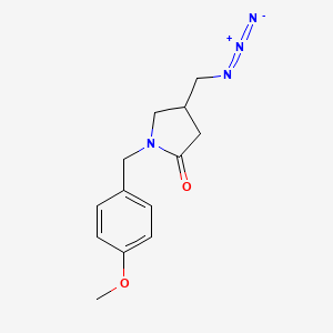 molecular formula C13H16N4O2 B15119461 4-(Azidomethyl)-1-[(4-methoxyphenyl)methyl]pyrrolidin-2-one 