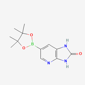 molecular formula C12H16BN3O3 B1511947 6-(4,4,5,5-Tetramethyl-1,3,2-dioxaborolan-2-YL)-1H-imidazo[4,5-B]pyridin-2(3H)-one 
