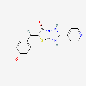 (5Z)-5-[(4-methoxyphenyl)methylidene]-2-(pyridin-4-yl)-5H,6H-[1,2,4]triazolo[3,2-b][1,3]thiazol-6-one