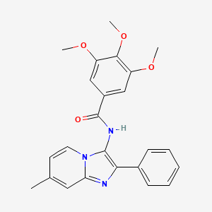 3,4,5-trimethoxy-N-{7-methyl-2-phenylimidazo[1,2-a]pyridin-3-yl}benzamide